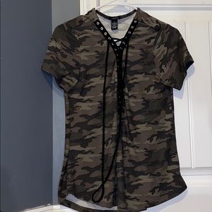 a short sleeve camo shirt